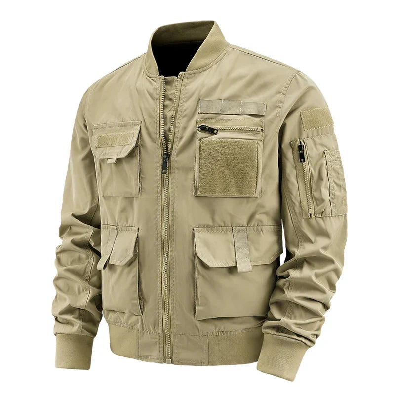 Multi-Pocket Cotton-Lined Field Jacket