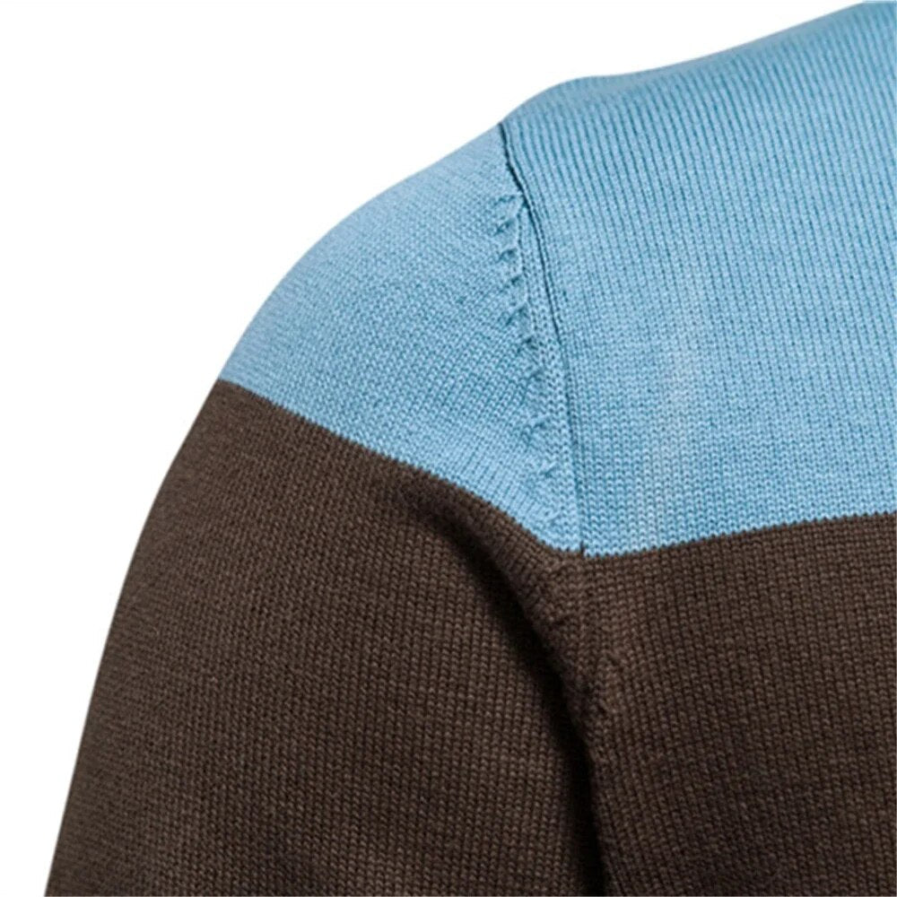 Full-Zip Cotton Knit Sweater