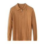 Quarter Zip Collared Wool Sweater