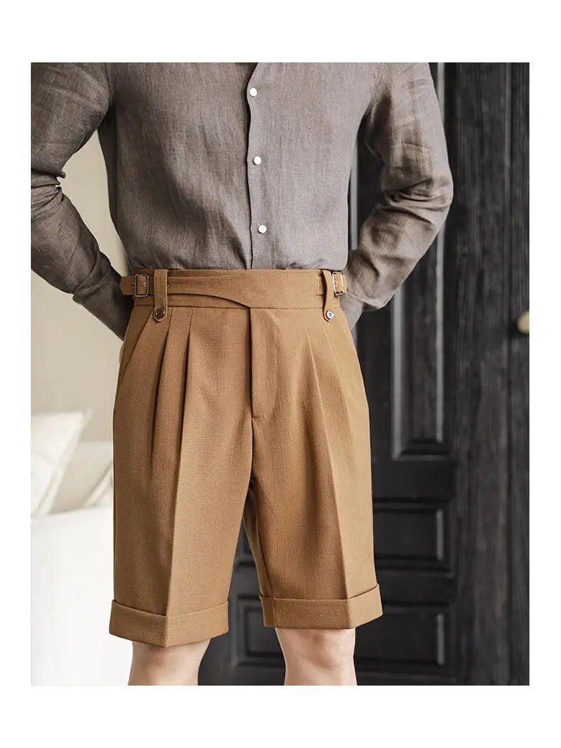 Relaxed Straight Cotton Shorts