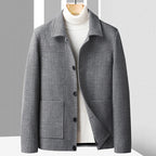 Textured Herringbone Wool Jacket