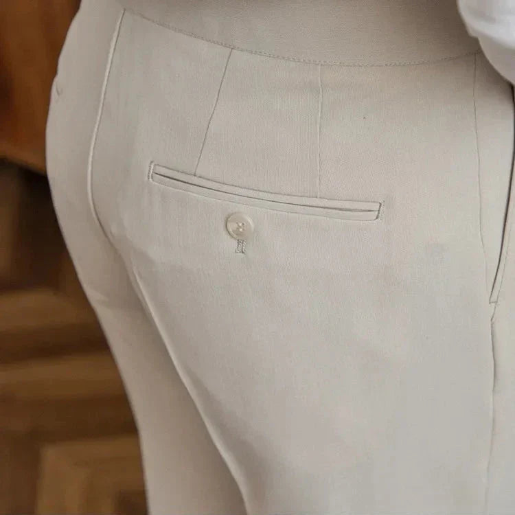 Straight Leg High Waist Trousers