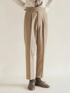 Pleated High Waist Dress Trousers