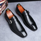 Classic Plain Leather Lace-Up Shoe