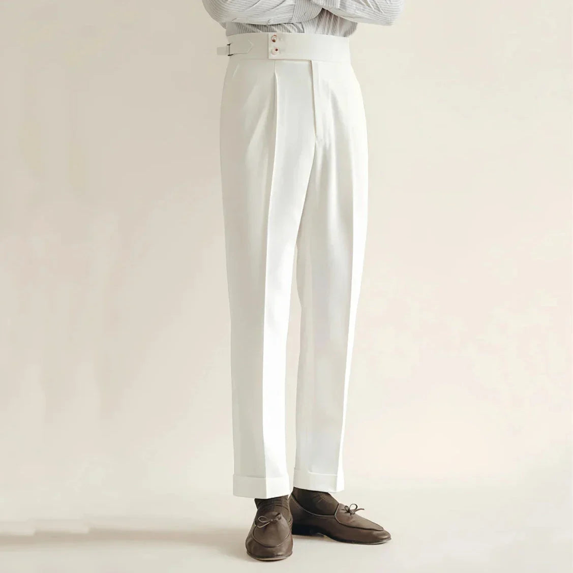 Pleated High Waist Dress Trousers