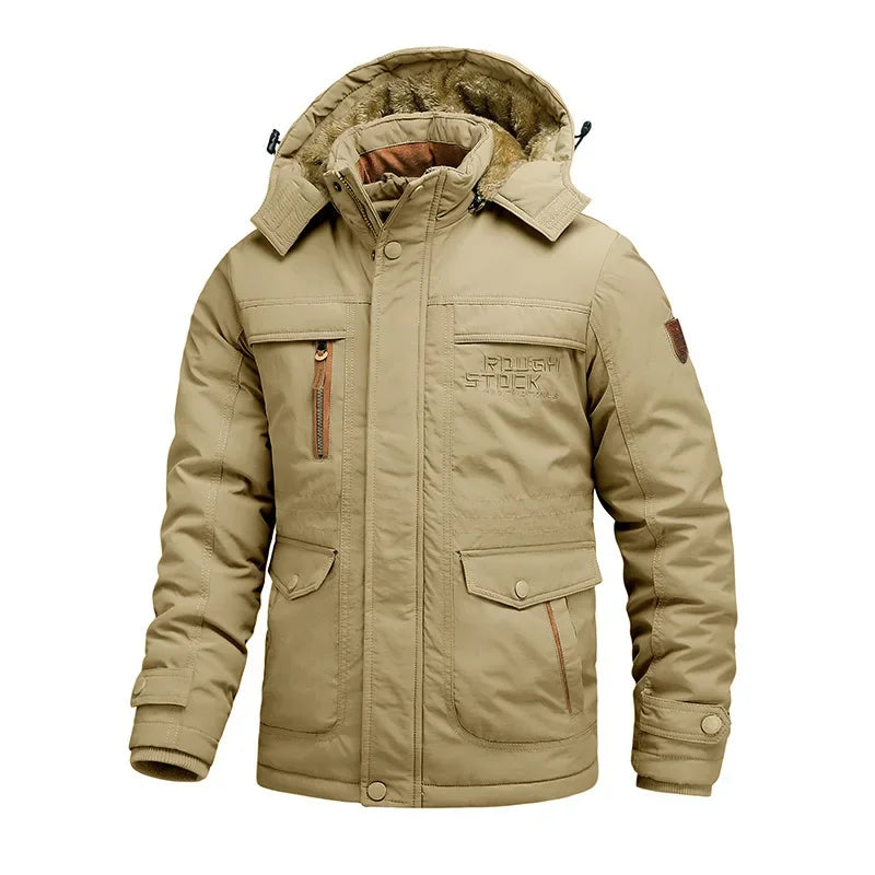 Fleece-Lined Wool Blend Winter Parka