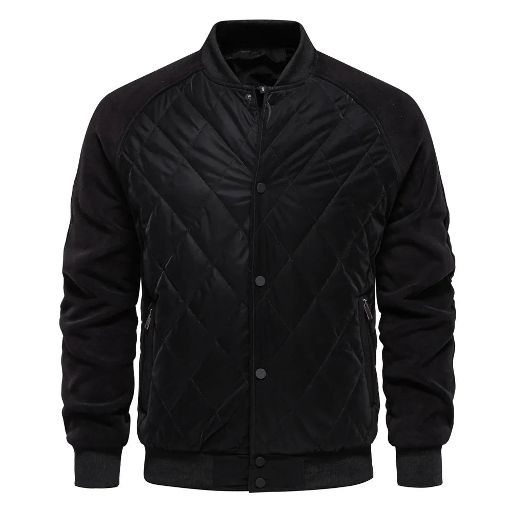 Wool Blend Button-Up Fleece Bomber