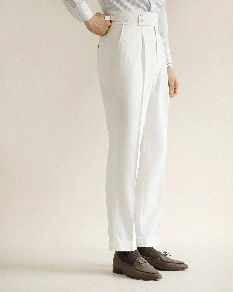 Pleated High Waist Dress Trousers