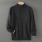 Brushed Wool Button Placket Sweater