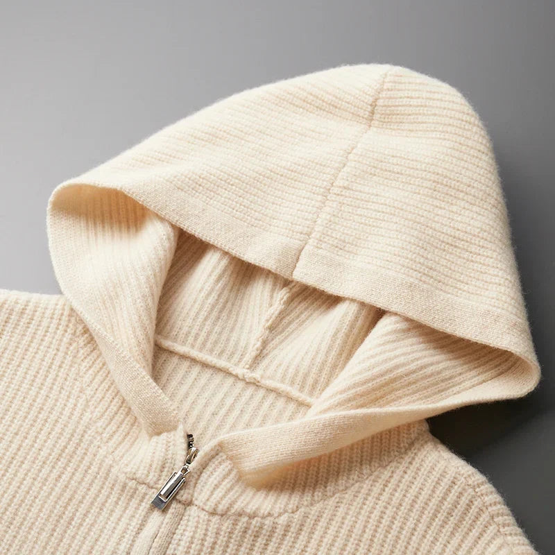 Quarter-Zip Merino Wool Hoodie