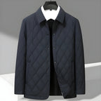 Diamond-Quilted Tailored Coat