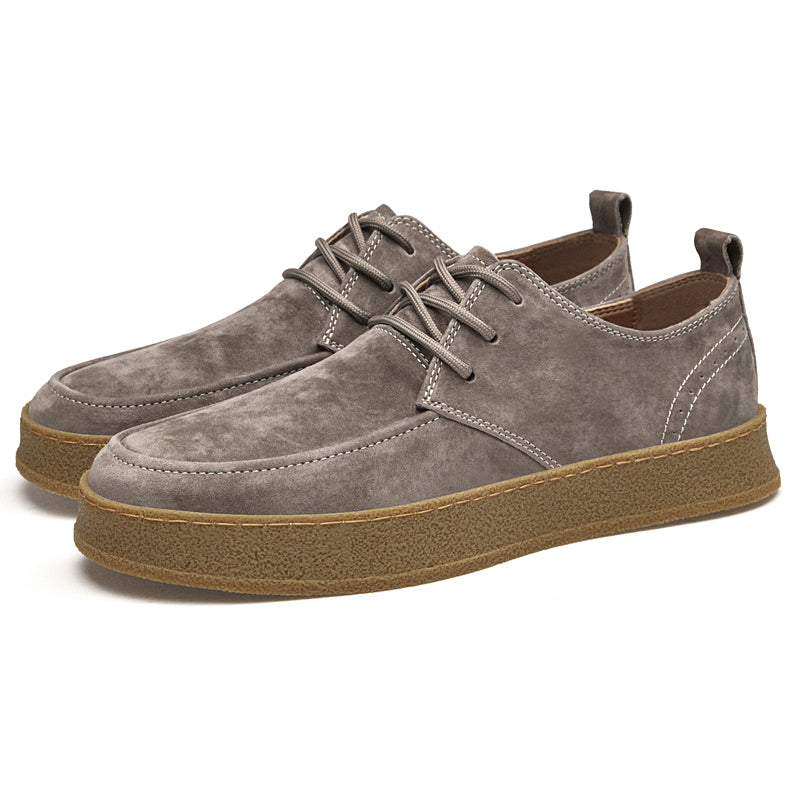 Cow Suede Cushioned Low Sneakers