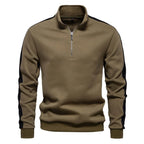 Side-Stripe Quarter Zip Sweatshirt