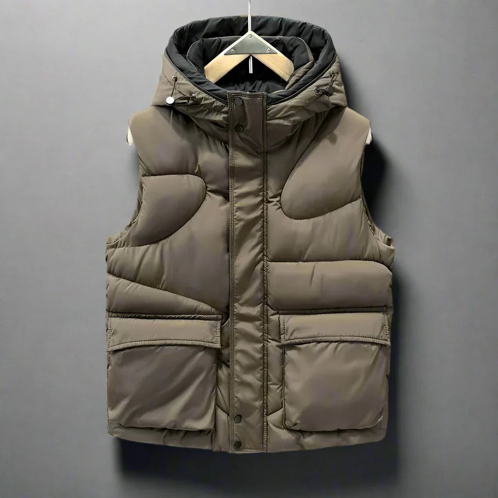 Hooded Cargo Pocket Utility Vest