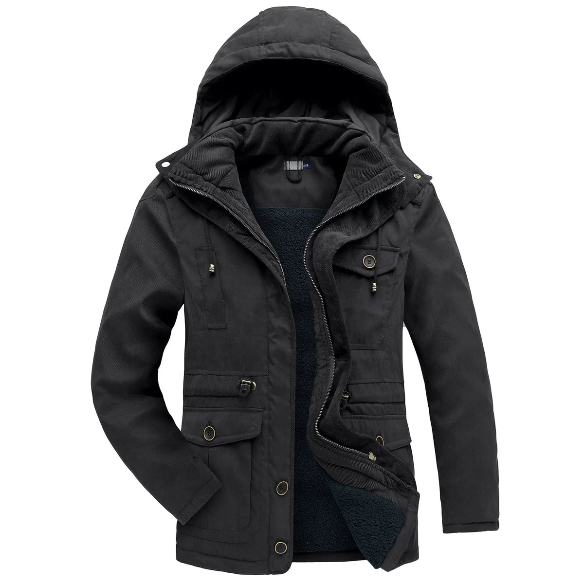 Fleece-Lined Adjustable Hood Parka