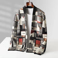 Abstract Pattern Wool Blend Cardigan