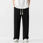 Woven Drawstring Linen Sweatpants