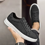 Camo-Print Handmade Leather Sneakers