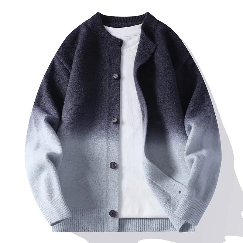 Ombre Fade Brushed Knit Cardigan