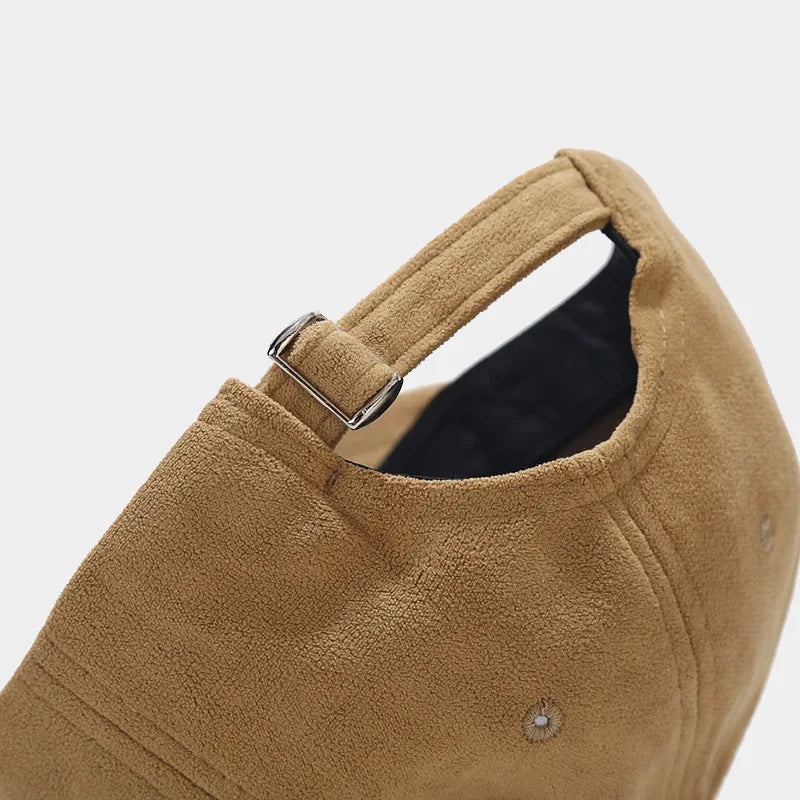 Faux Suede Vintage Flat Cap
