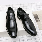 Brogue-Detail Buckle Dress Shoes