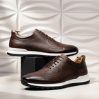 Cushioned Cowhide Comfort Sneakers