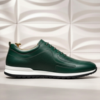 Cushioned Cowhide Comfort Sneakers