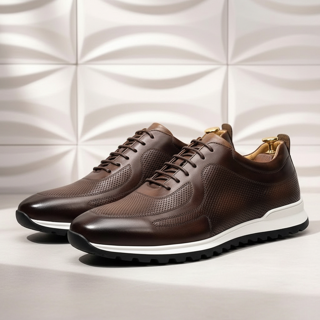 Full-Grain Leather Comfort Sneakers