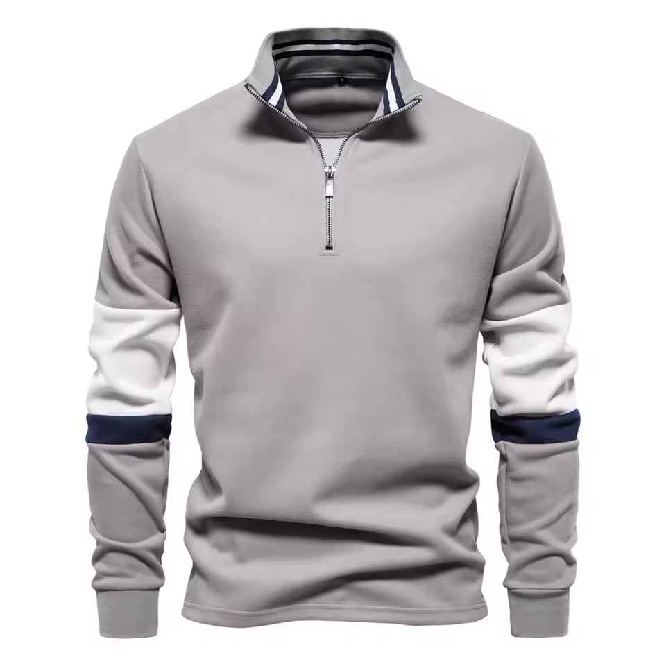 Quarter-Zip Cotton Sweater