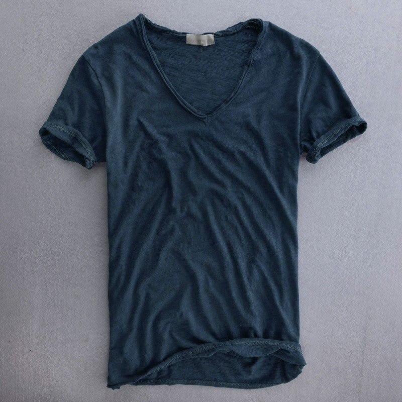 Slim Fit V-Neck Cotton T-Shirt