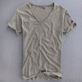 Slim Fit V-Neck Cotton T-Shirt