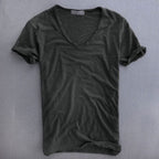Slim Fit V-Neck Cotton T-Shirt