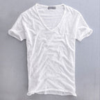 Slim Fit V-Neck Cotton T-Shirt