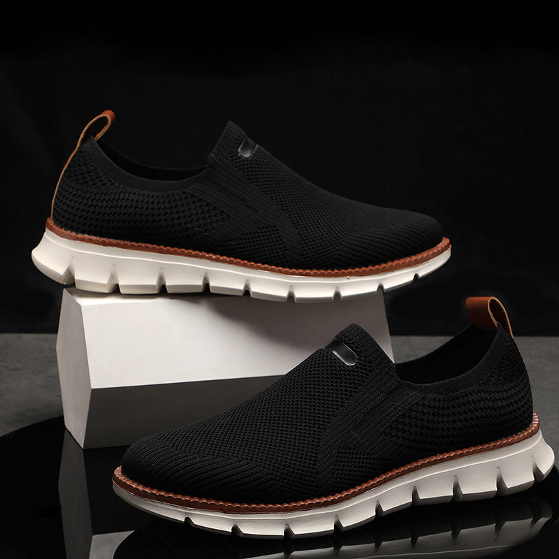 Knit Mesh Slip-On Sneakers