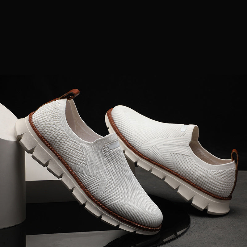 Knit Mesh Slip-On Sneakers