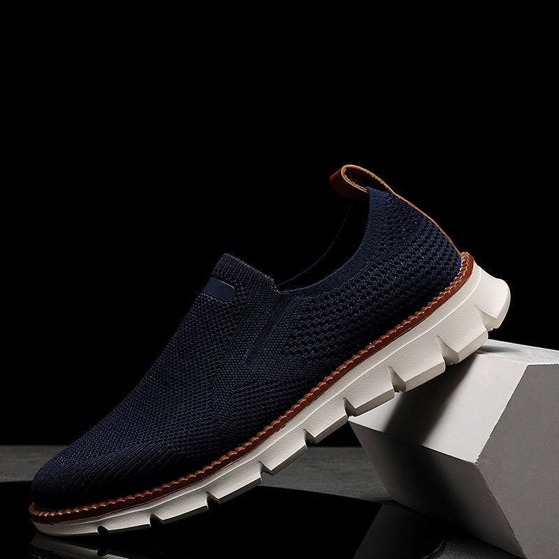 Knit Mesh Slip-On Sneakers