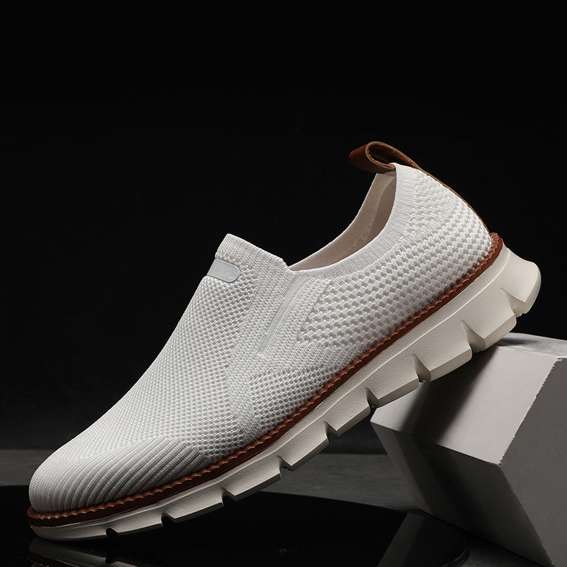Knit Mesh Slip-On Sneakers