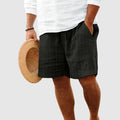 Striped Cotton Drawstring Shorts