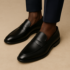 Smooth Leather Penny Loafers