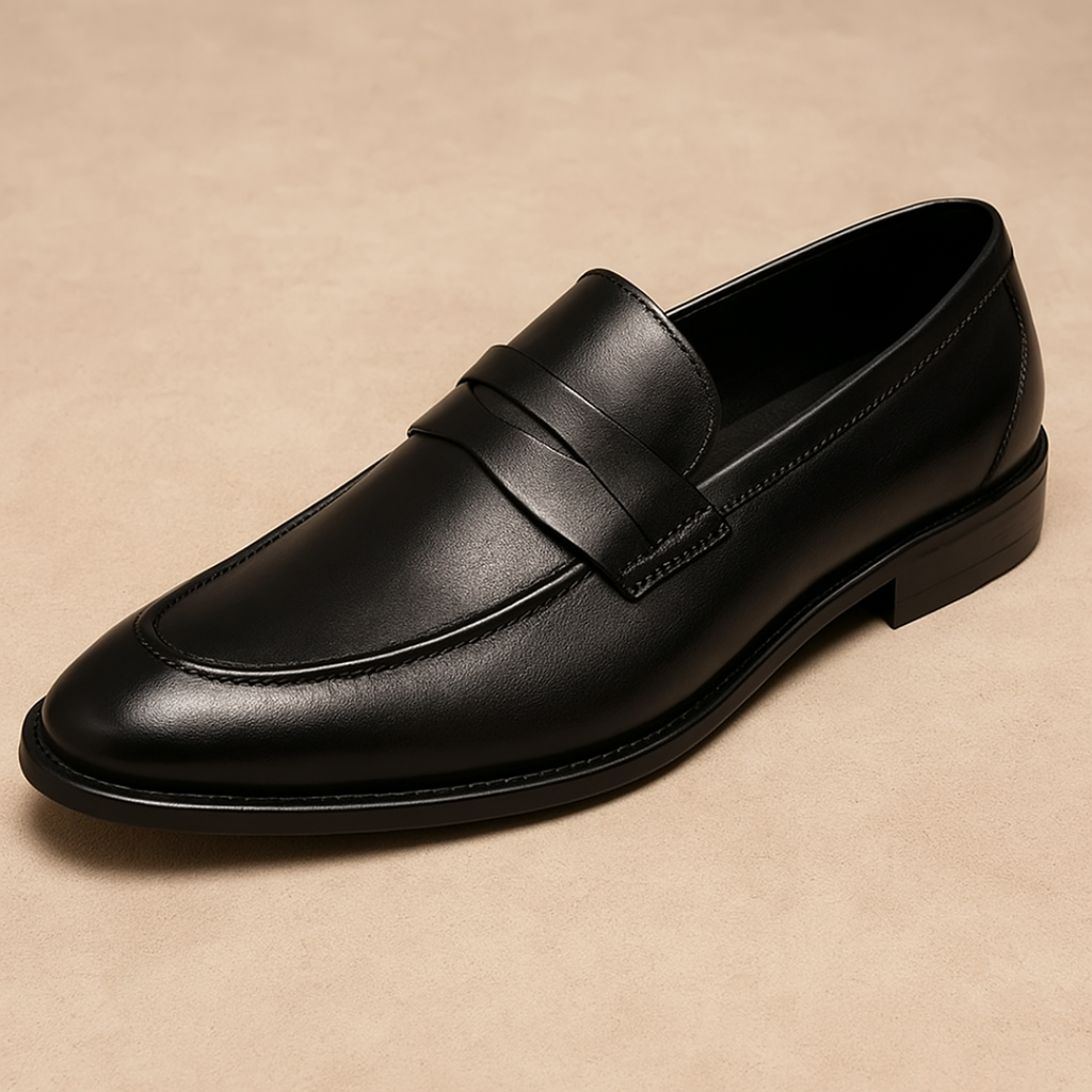 Smooth Leather Penny Loafers