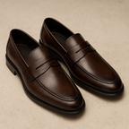 Smooth Leather Penny Loafers