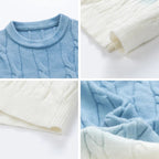 Cable Knit Gradient Wool Sweater