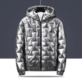 Metallic Quilted Down Puffer Jacket