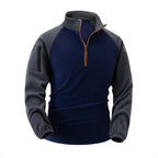 Two-Tone Stand Collar Fleece Pullover