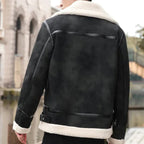 Buckle Collar Full-Zip Fleece Jacket