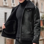 Buckle Collar Full-Zip Fleece Jacket