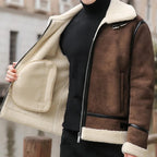 Buckle Collar Full-Zip Fleece Jacket