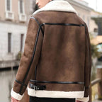 Buckle Collar Full-Zip Fleece Jacket