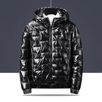 Metallic Quilted Down Puffer Jacket