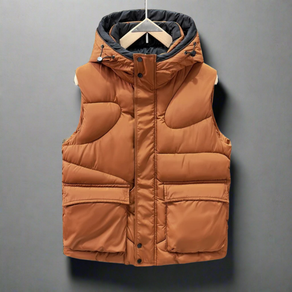Hooded Cargo Pocket Utility Vest